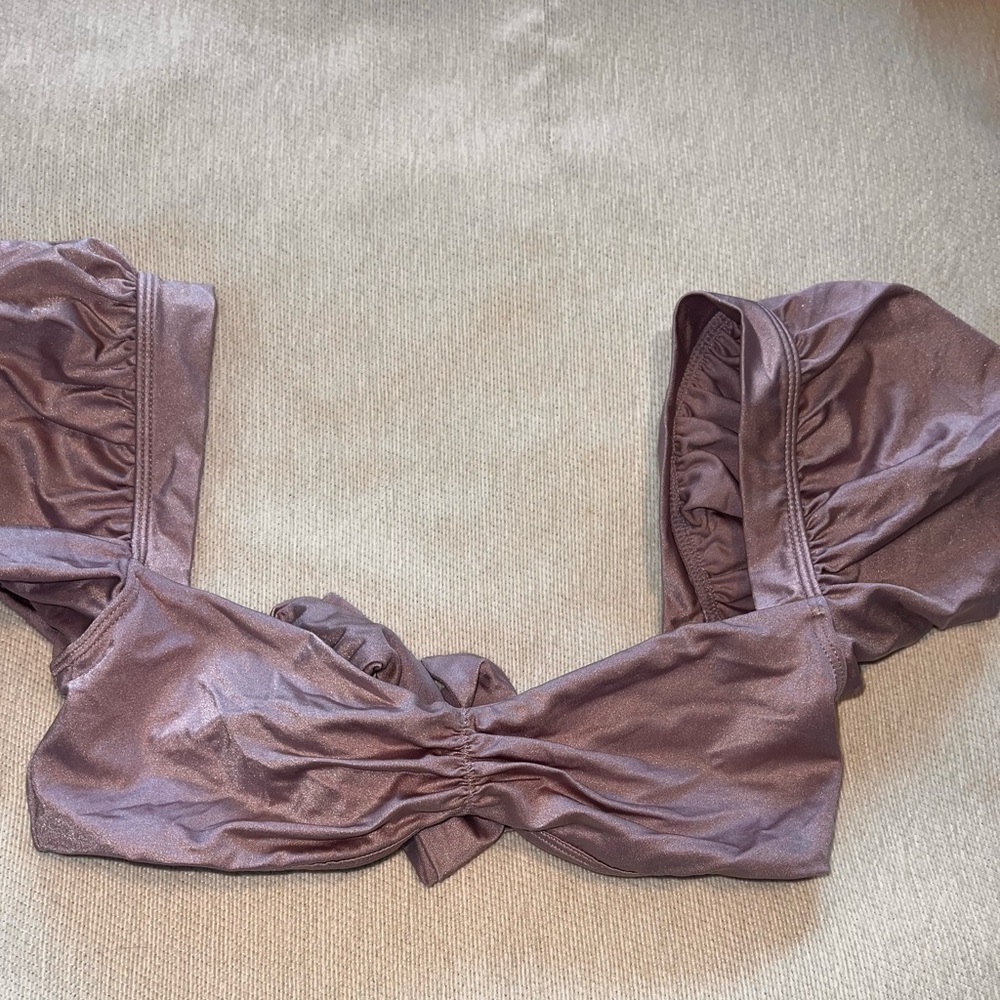 PacSun Lavender Satin Bikini Top